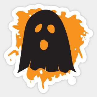 Ghost With Splash Background Sticker